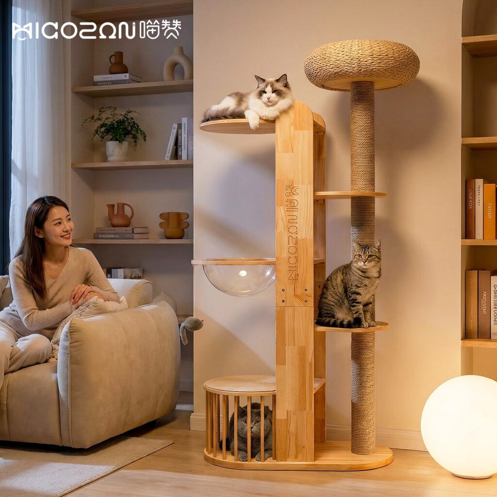 Yunlan Wooden Cat Tree, original product view 1