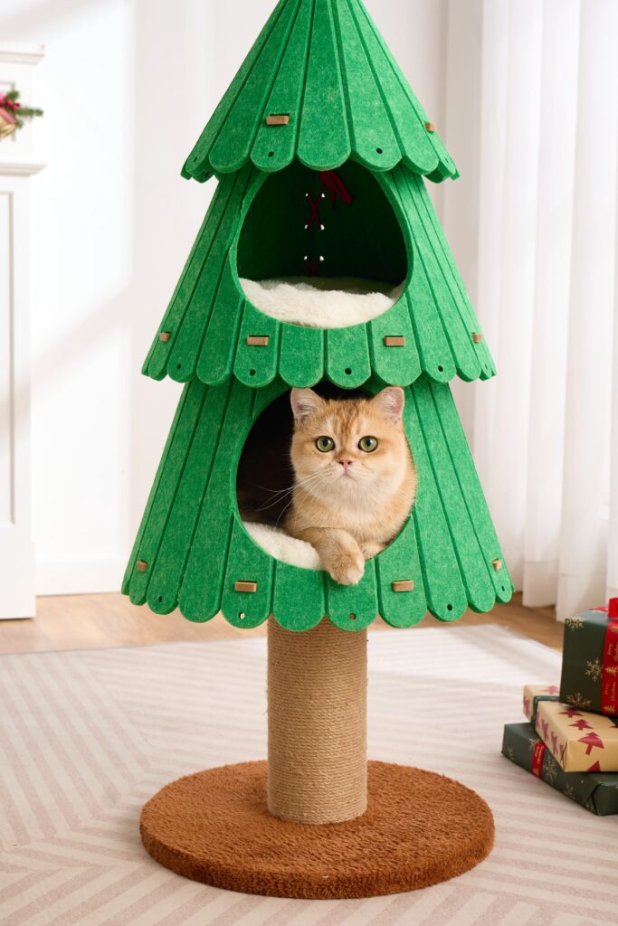 Christmas Tree Cat Tower, original product view 2