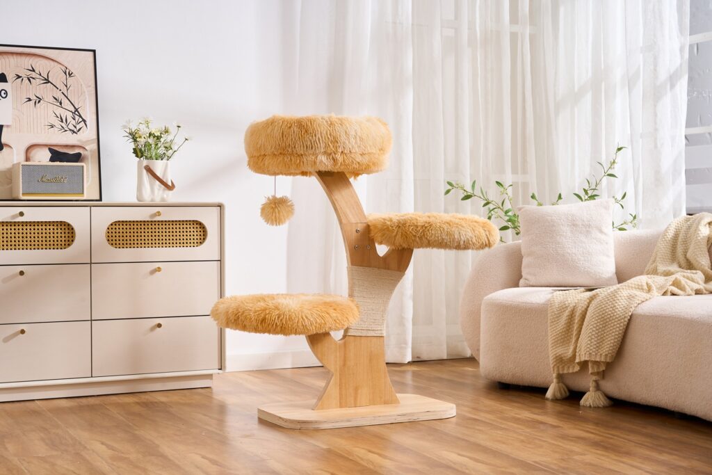 Plush Flower Cat Tree, original product view 2