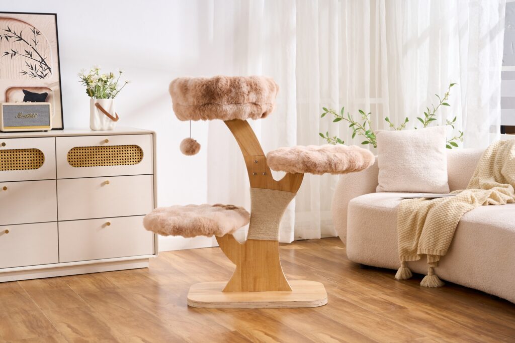 Plush Flower Cat Tree, original product view 3