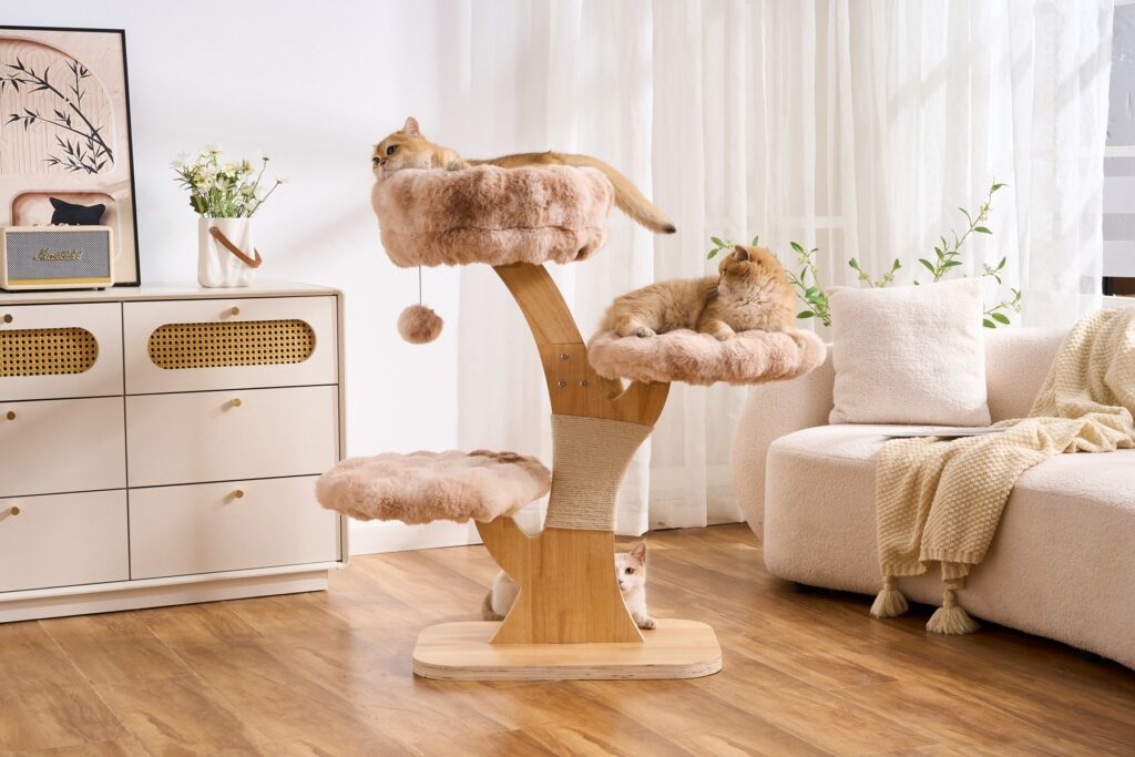 Plush Flower Cat Tree, original product view 4