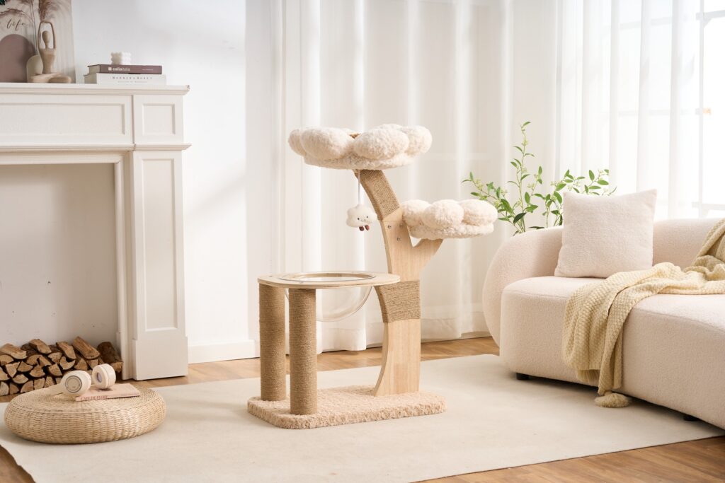 Flower Cat Tree with Bubble Perch, original product view 2