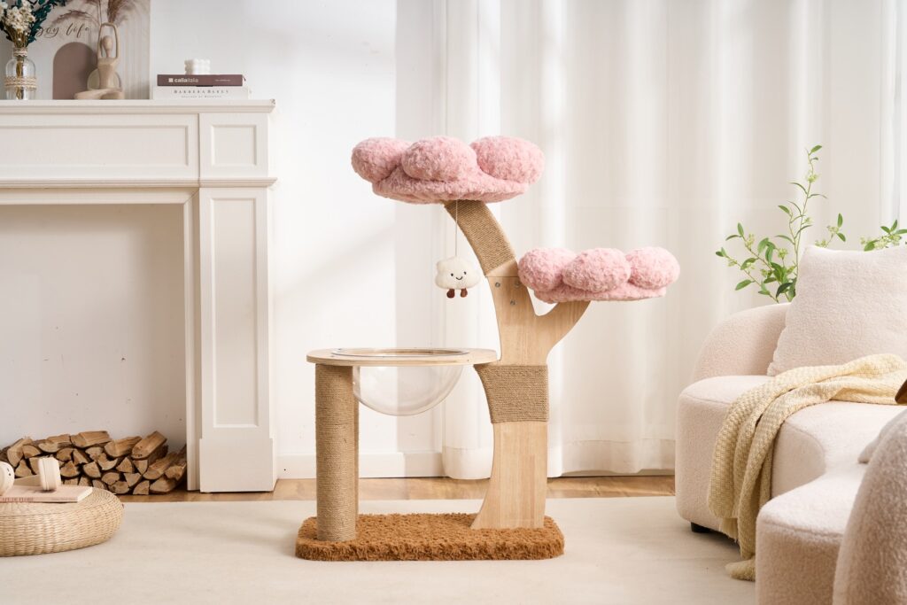 Flower Cat Tree with Bubble Perch, original product view 3