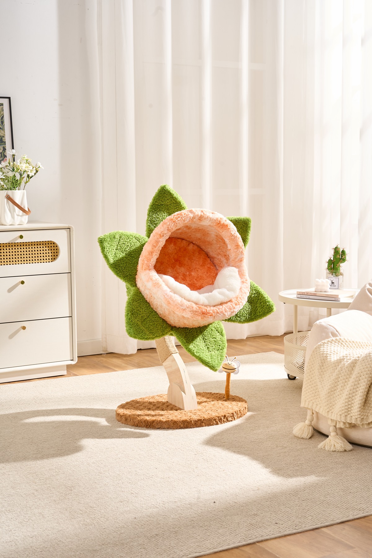 Orange Flower Cat Tree