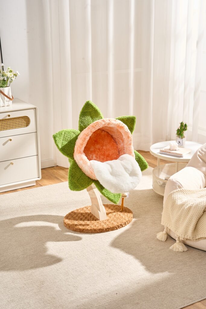Orange Flower Cat Tree, original product view 2