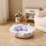 Ruffled Floral Cat Bed, original product view 1