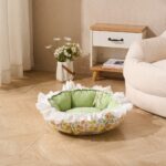 Ruffled Floral Cat Bed, original product view 3
